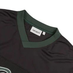 Carhartt WIP T-Shirts*Detroit Longsleeve Mesh Shirt Black / Conifer / Wax