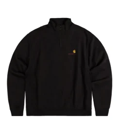 Carhartt WIP Pullover*Half Zip American Script Sweat Black