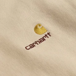 Carhartt WIP Pullover*Half Zip American Script Sweat Fleur De Sel