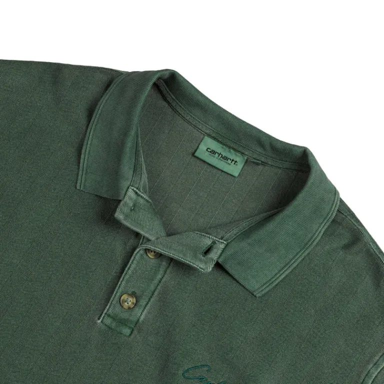 Carhartt WIP T-Shirts*Morrison Rugby Longsleeve Shirt Conifer Pigment Garment Dyed