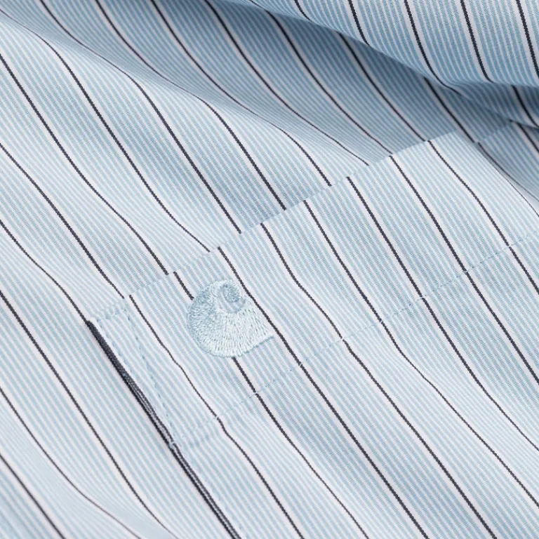 Carhartt WIP Chemises*Notus Shirt Bova Stripe / Bluebird