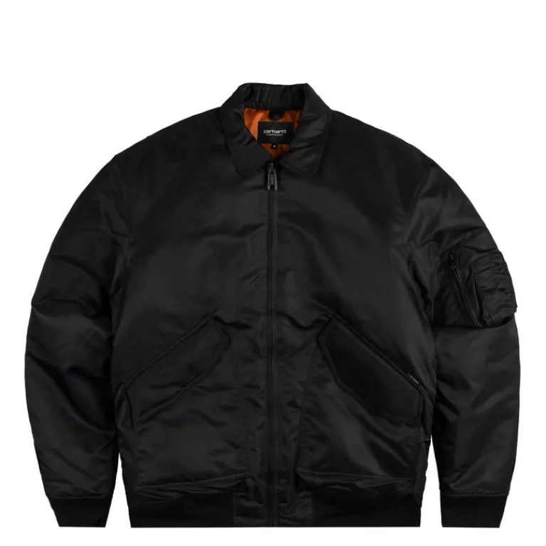 Carhartt WIP Gilets*Olten Bomber Black / Turmeric