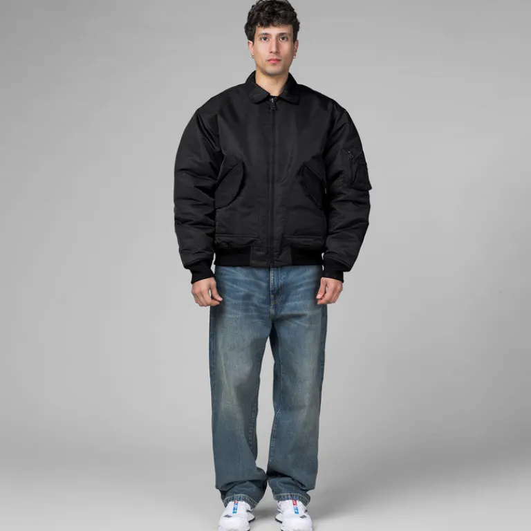 Carhartt WIP Gilets*Olten Bomber Black / Turmeric