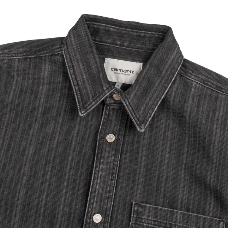 Carhartt WIP Chemises*Rylan Shirt Jacket 'Hampton' Denim Rylan Stripe / Black