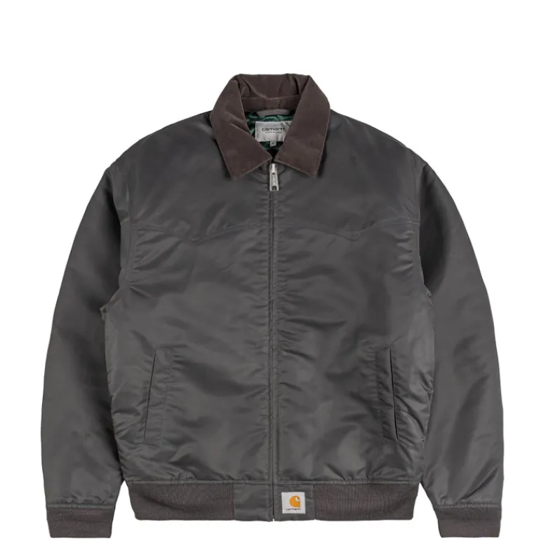 Carhartt WIP Gilets*Santa Fe Alumni Jacket Graphite / Dark Fir