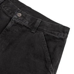 Carhartt WIP Shorts*Single Knee Short Black Stone Washed