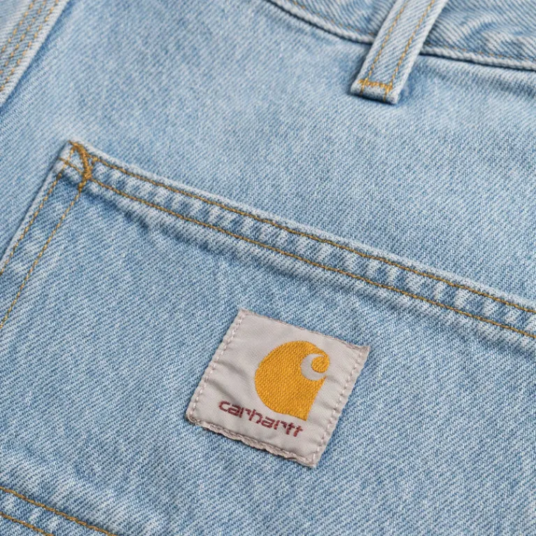 Carhartt WIP Pantalons*Single Knee Pant Blue Heavy Stone Bleached