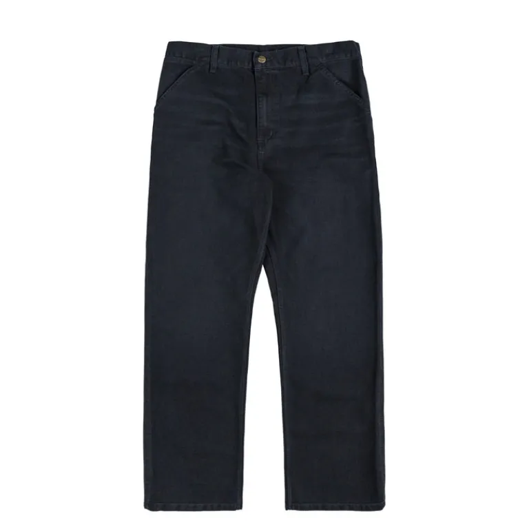 Carhartt WIP Pantalons*Single Knee Pant Black Stone Canvas