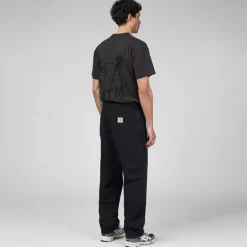 Carhartt WIP Pantalons*Single Knee Pant Black Stone Canvas