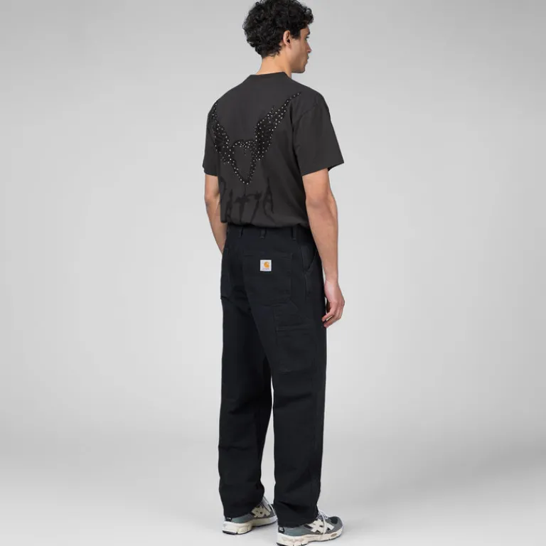 Carhartt WIP Pantalons*Single Knee Pant Black Stone Canvas