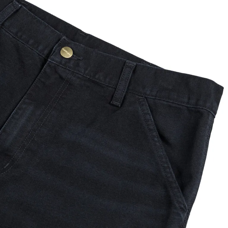 Carhartt WIP Pantalons*Single Knee Pant Black Stone Canvas