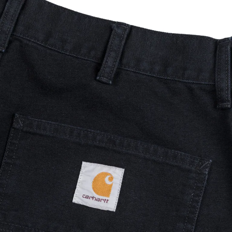 Carhartt WIP Pantalons*Single Knee Pant Black Stone Canvas