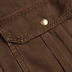 Carhartt WIP Gilets*Stanton Jacket Chocolate / Chocolate Stone Dyed
