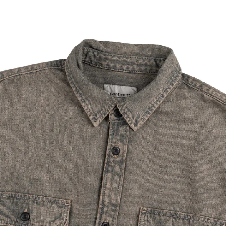 Carhartt WIP Gilets*Tigan Shirt Jac Blue / Leather