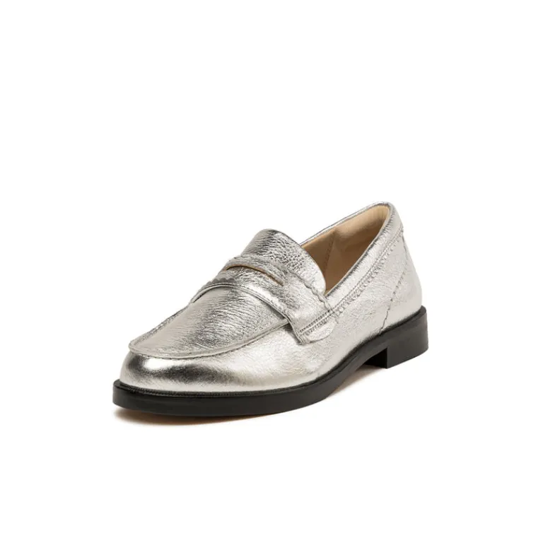 Clarks Sneakers En Cuir|Loafer*Straven Edge Silver Leather
