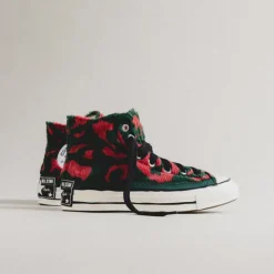 Converse Sneakers Montantes|Sneakers En Cuir*Chuck Taylor All Star '70 Hi *Luxe Plush* Astrodust / Green Envy / Egret