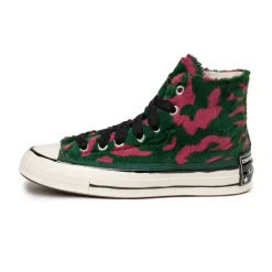 Converse Sneakers Montantes|Sneakers En Cuir*Chuck Taylor All Star '70 Hi *Luxe Plush* Astrodust / Green Envy / Egret