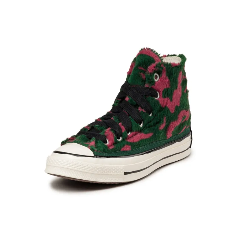 Converse Sneakers Montantes|Sneakers En Cuir*Chuck Taylor All Star '70 Hi *Luxe Plush* Astrodust / Green Envy / Egret