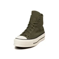 Converse Sneakers À Plateforme|Sneakers Montantes*Chuck Taylor All Star Lift Platform *Colorful Suede* Utility / Egret / Black