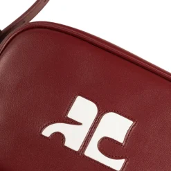 Courreges Alle Anzeigen|Sacs*Reedition Leather Camera Bag Dark Red