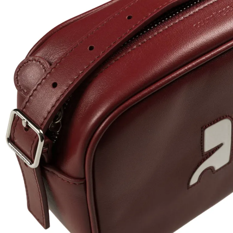 Courreges Alle Anzeigen|Sacs*Reedition Leather Camera Bag Dark Red