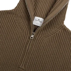 Courreges Pullover*Ribbed Wool Trucker Sweater Mocha