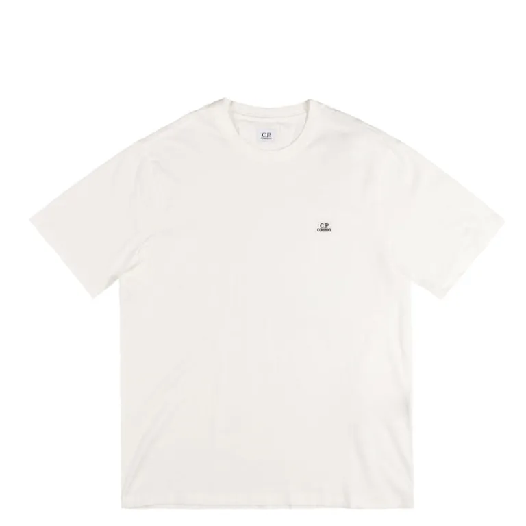 C.P. Company T-Shirts*30/1 Jersey Central Logo T-Shirt Gauze White