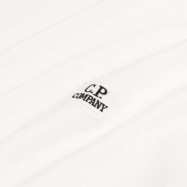 C.P. Company T-Shirts*30/1 Jersey Central Logo T-Shirt Gauze White