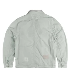 C.P. Company Gilets*Chrome-R Full Zip Logo Overshirt Blue Fox
