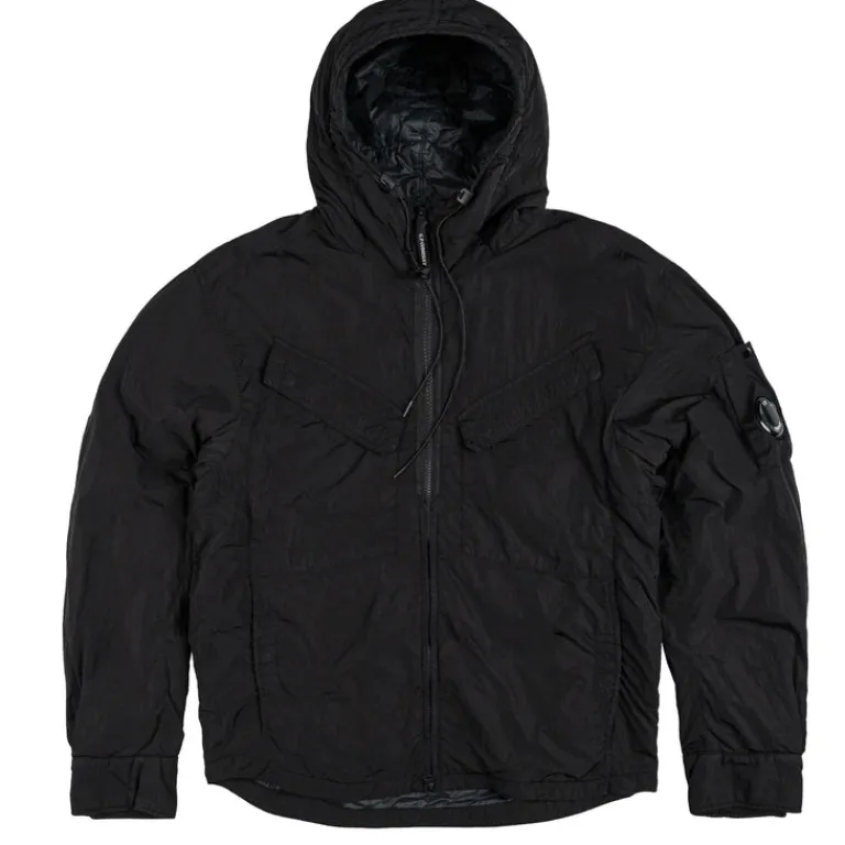 C.P. Company Gilets*Chrome-R Padded Overshirt Black
