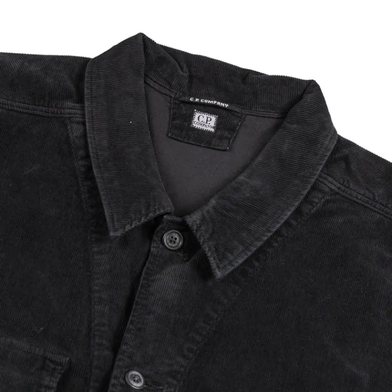 C.P. Company Chemises*Corduroy Overshirt Black