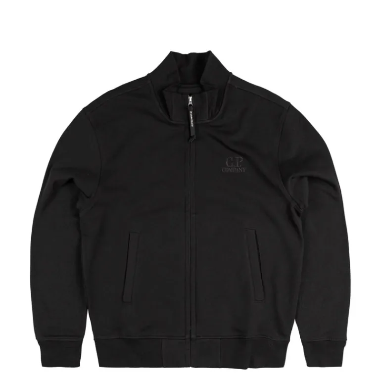 C.P. Company Tricot*Diagonal Raised Fleece Sweat Jacket Black