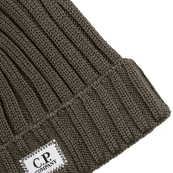 C.P. Company Alle Anzeigen|Beanies*Extra Fine Merino Wool Knit Logo Beanie Walnut