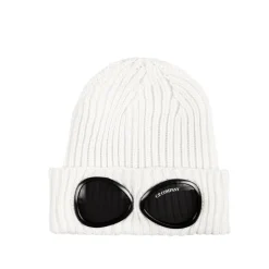 C.P. Company Alle Anzeigen|Beanies*Extra Fine Merino Wool Knit Goggle Beanie Gauze White