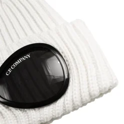 C.P. Company Alle Anzeigen|Beanies*Extra Fine Merino Wool Knit Goggle Beanie Gauze White