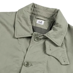 C.P. Company Gilets*Outerwear Long Twill Jacket Fallen Rock
