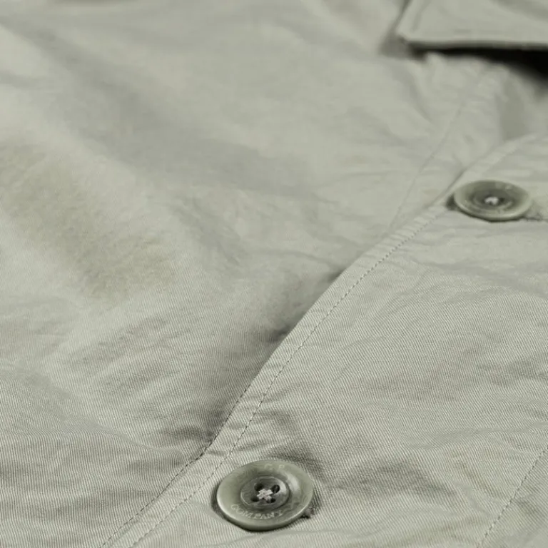 C.P. Company Gilets*Outerwear Long Twill Jacket Fallen Rock