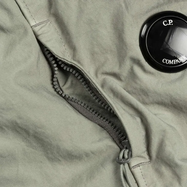 C.P. Company Gilets*Outerwear Long Twill Jacket Fallen Rock
