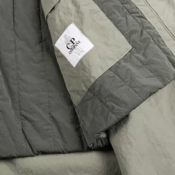 C.P. Company Gilets*Outerwear Long Twill Jacket Fallen Rock