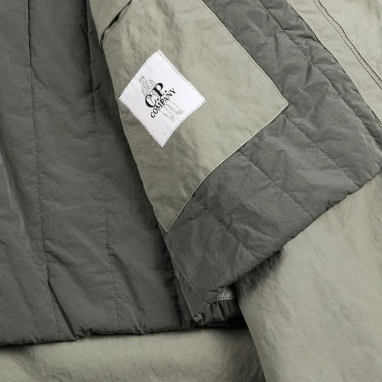 C.P. Company Gilets*Outerwear Long Twill Jacket Fallen Rock