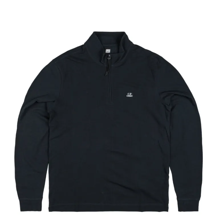 C.P. Company T-Shirts*Stretch Piquet Polo Long Sleeve Total Eclipse