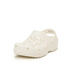 Crocs Sneakers Végétaliens|Mules & Slides*Classic Clog *Floral Cutout* Chalk