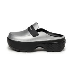Crocs Sneakers Végétaliens|Loafer*Stomp Metallic Loafer Silver / Black