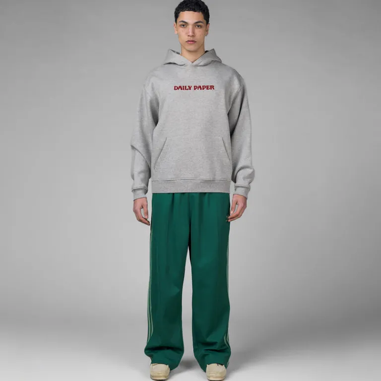 Daily Paper Sweats À Capuche*Chain Stitch Oversized Hoodie Grey Melange