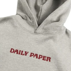 Daily Paper Sweats À Capuche*Chain Stitch Oversized Hoodie Grey Melange