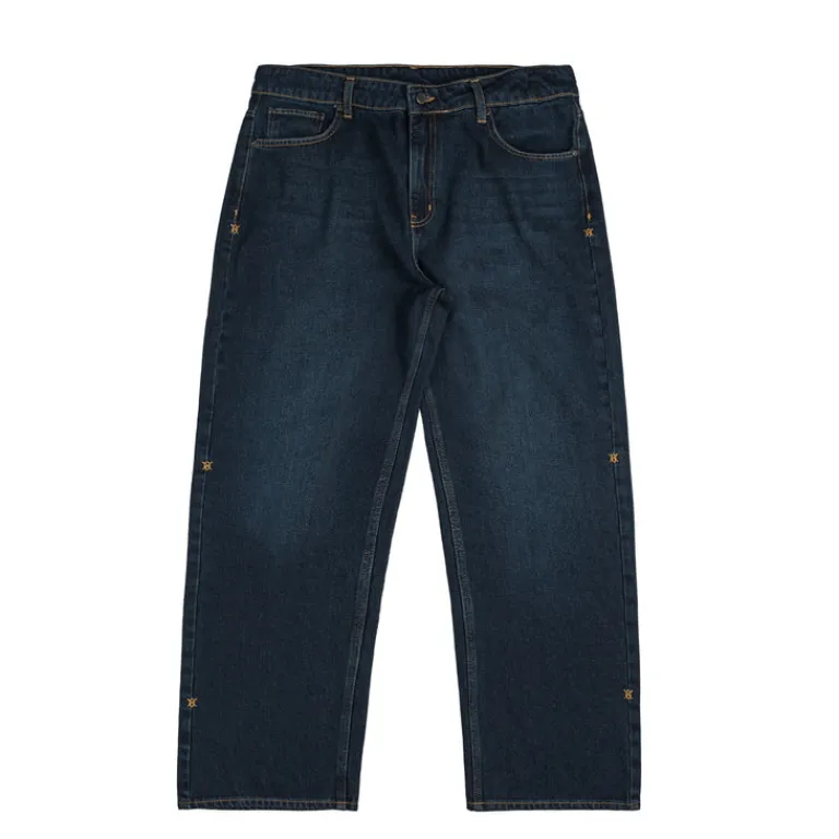 Daily Paper Pantalons*Indigo Washed Jeans Blue