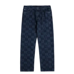 Daily Paper Pantalons*Kibo Check Jacquard Jeans Blue