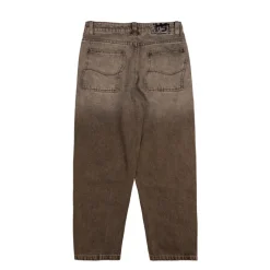 Dime Pantalons*Classic Baggy Denim Pants Dipped Sandblasted Brown