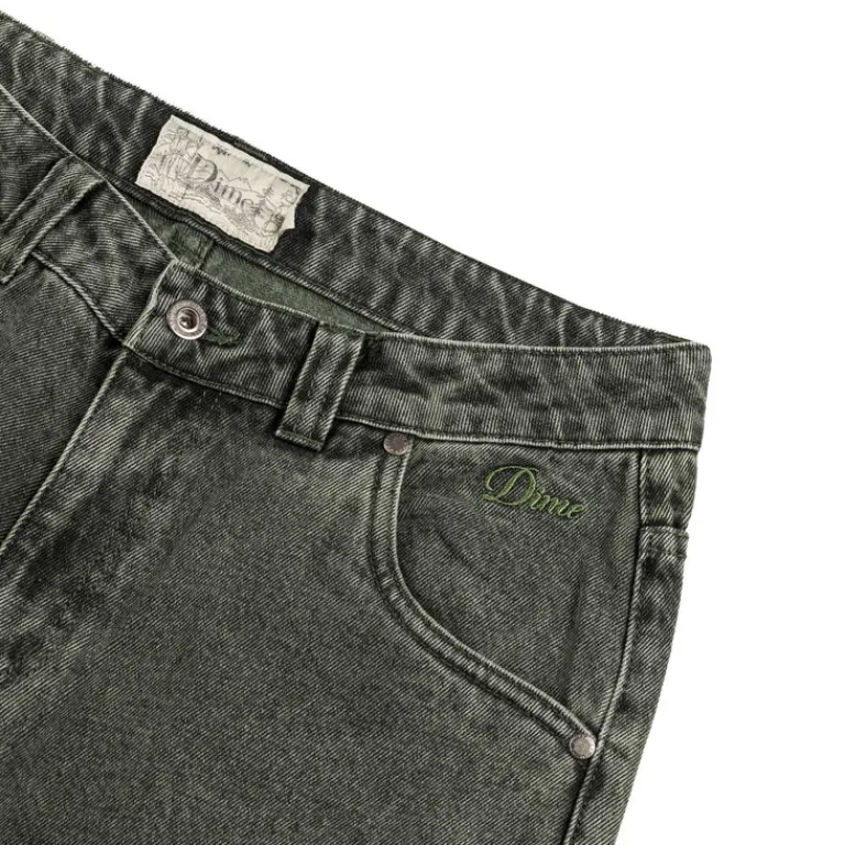 Dime Pantalons*Classic Relaxed Denim Pants (Faded Green)