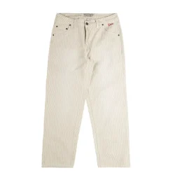 Dime Pantalons*Classic Relaxed Denim Pants Warm White Striped
